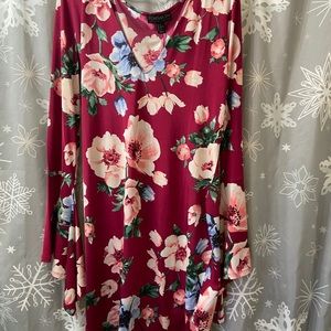 Forever 21+ plus size body con floral dress